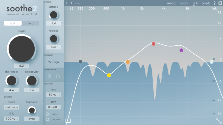 Soothe2 A dynamic resonance suppressor plugin