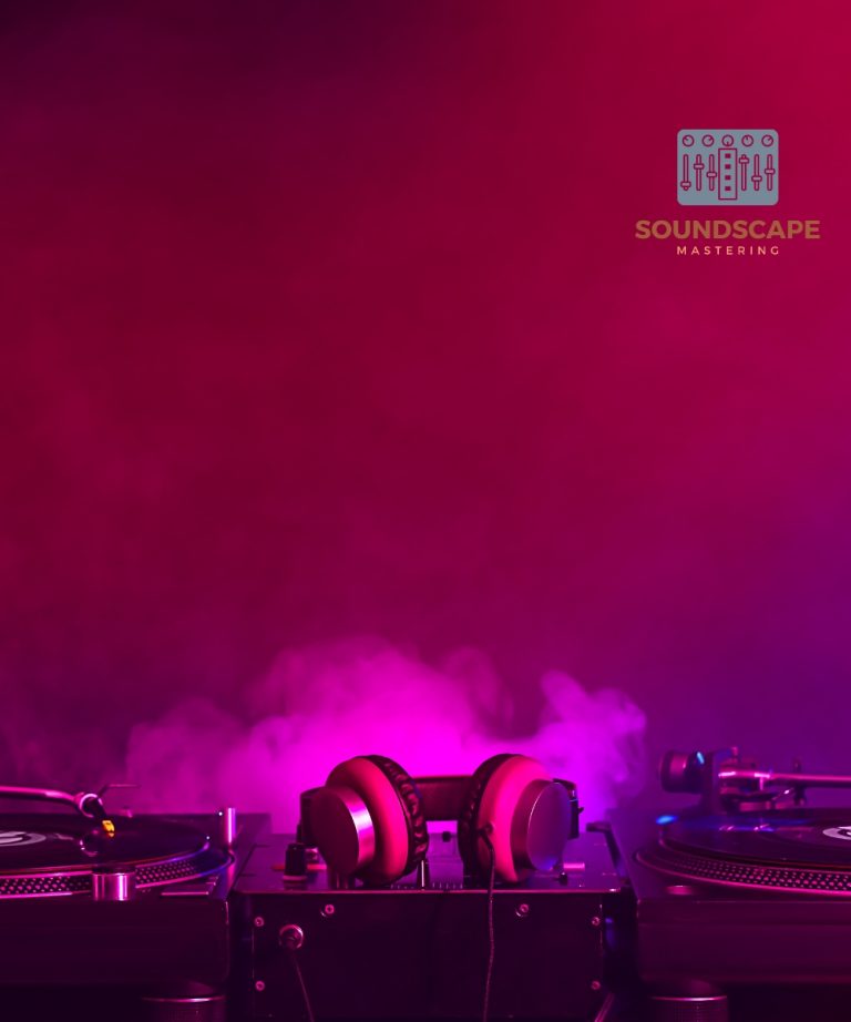 DJ's turntable and mixer